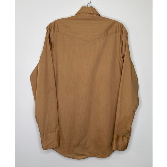 70's Easy Does It Western Pearl Snap Shirt Embroidered Yoke USA cowboycore M - Picture 4 of 14